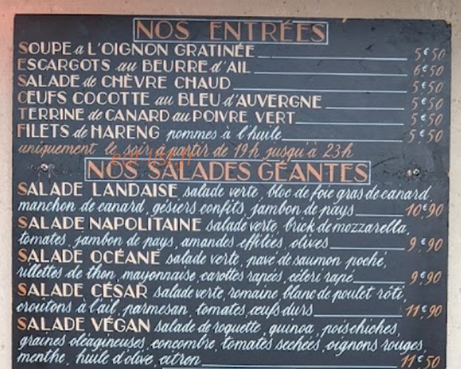 Bo man café — carte page 1
