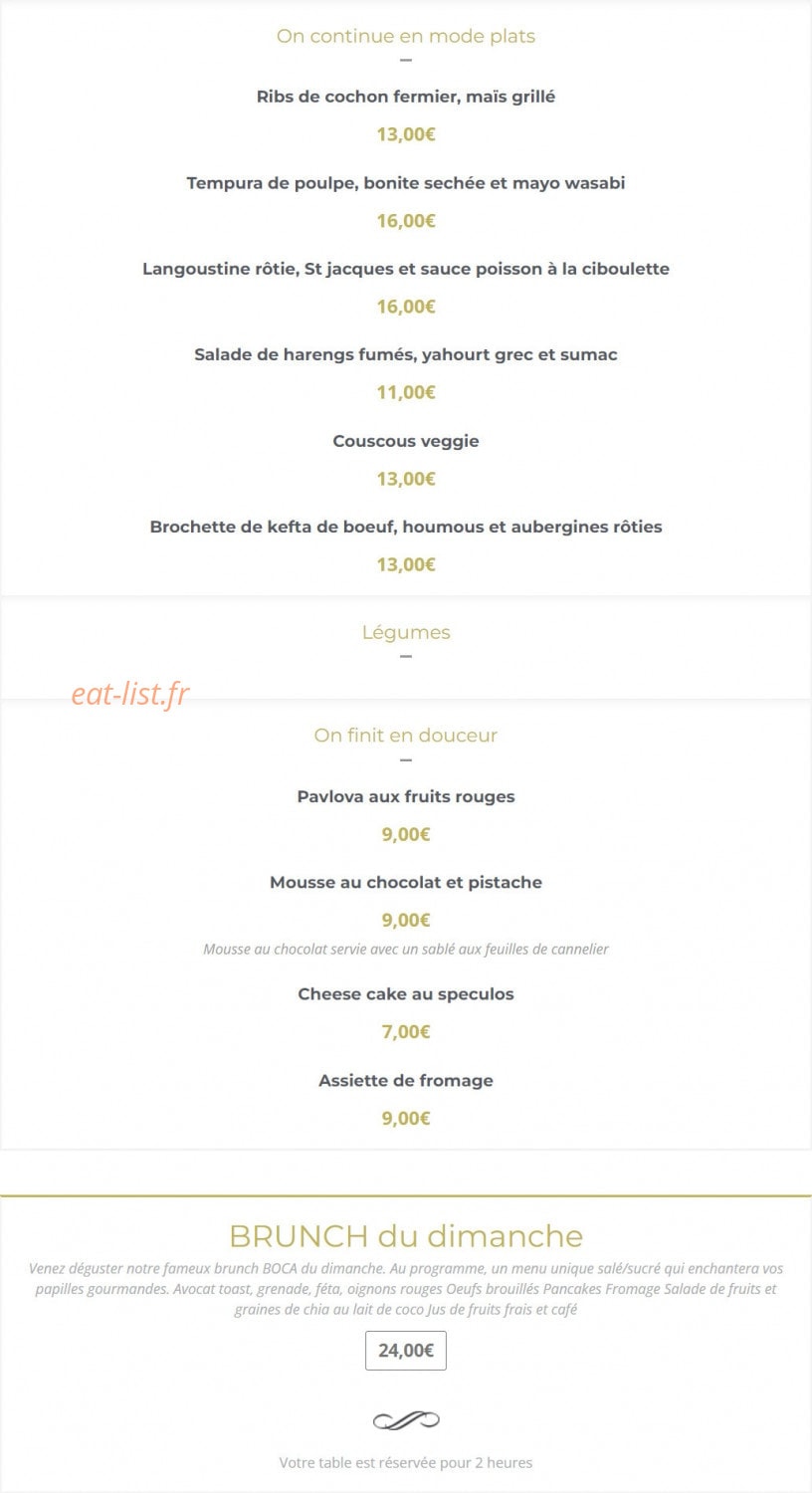 Boca — carte page 2
