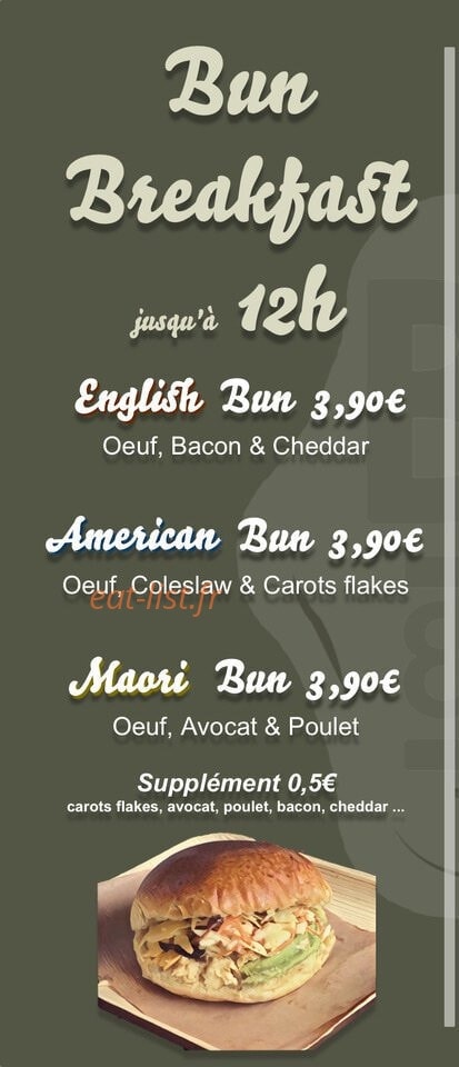 Buns & Co — carte page 1