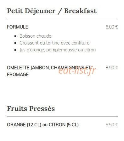 Café Blanche — carte page 6