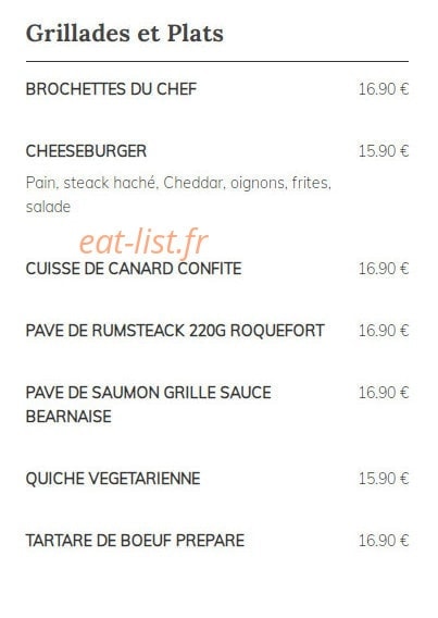 Café Blanche — carte page 9