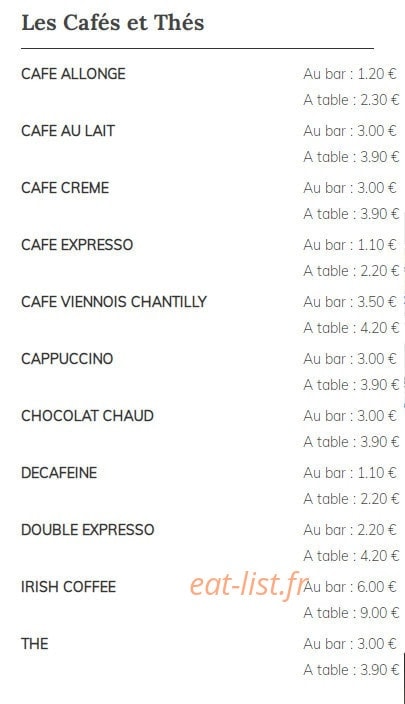 Café Blanche — carte page 4