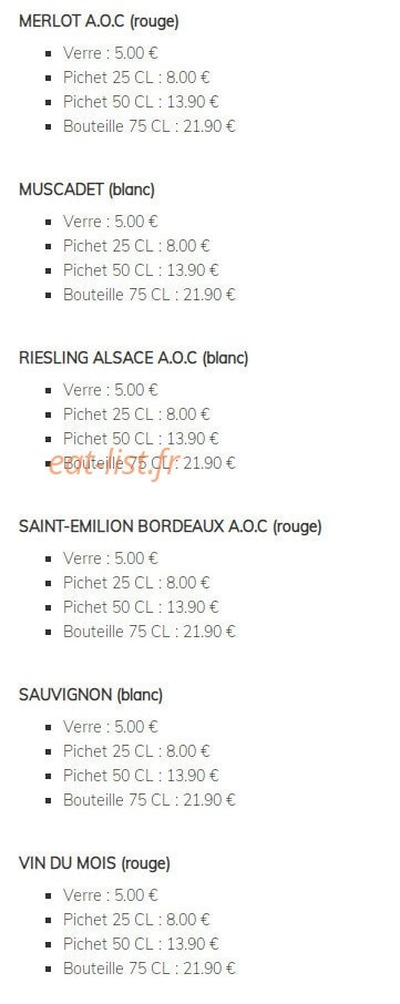 Café Blanche — carte page 8