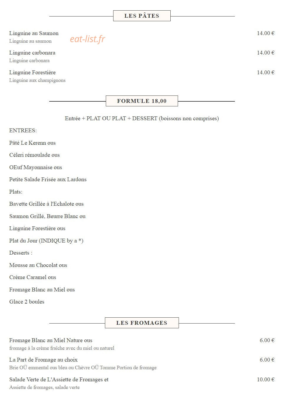 Café de l'opera — carte page 3