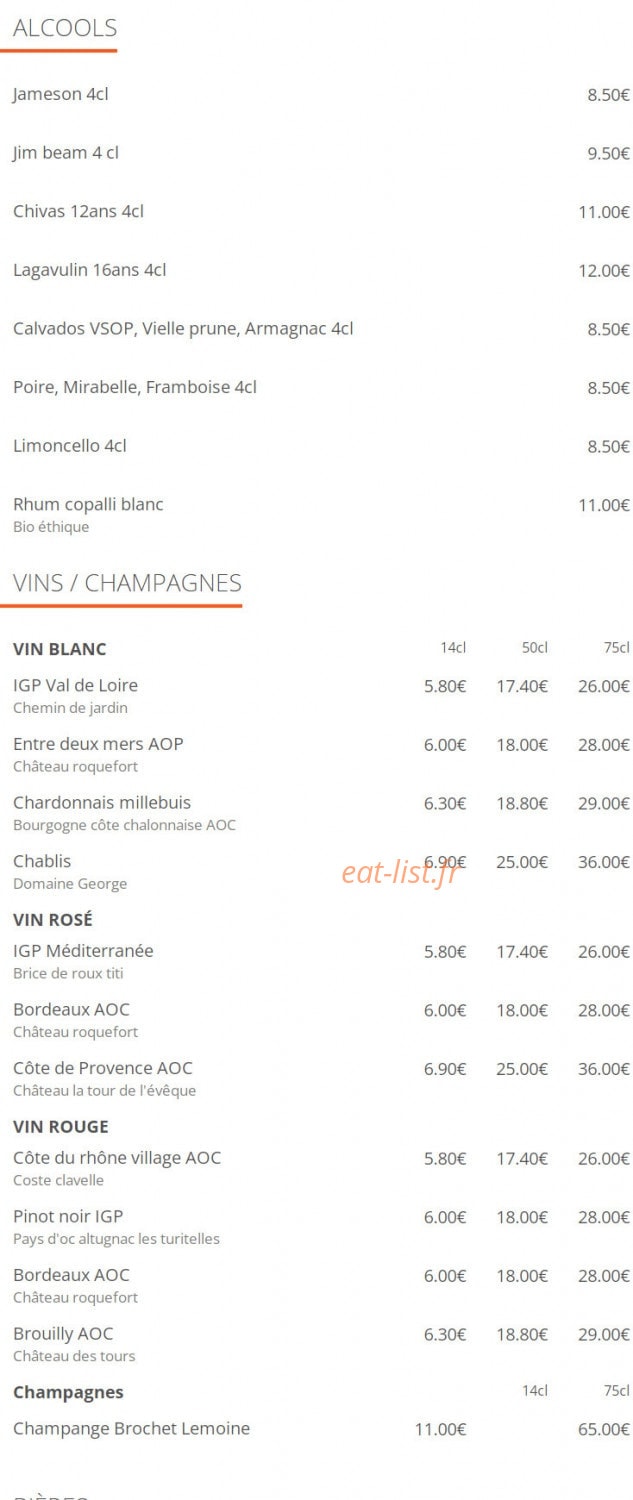 Cafe Du Mogador — carte page 3