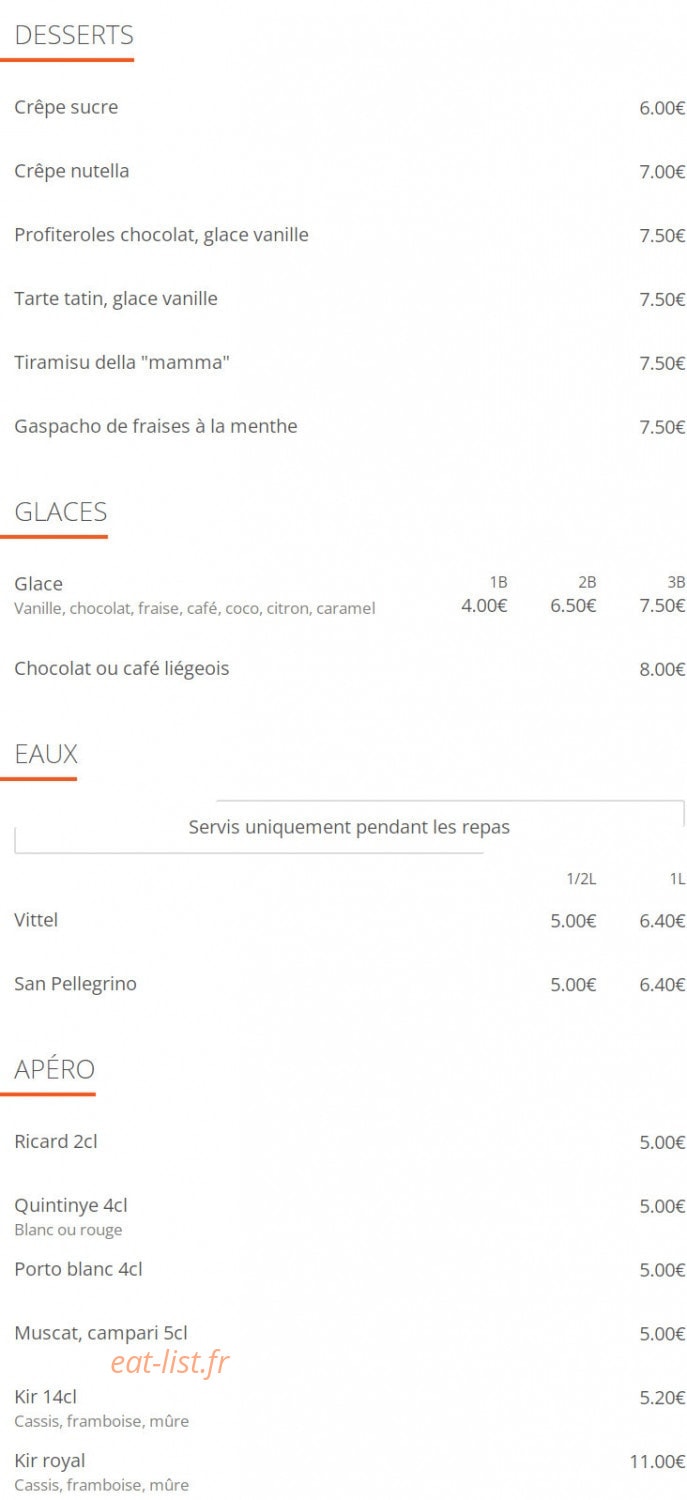 Cafe Du Mogador — carte page 2