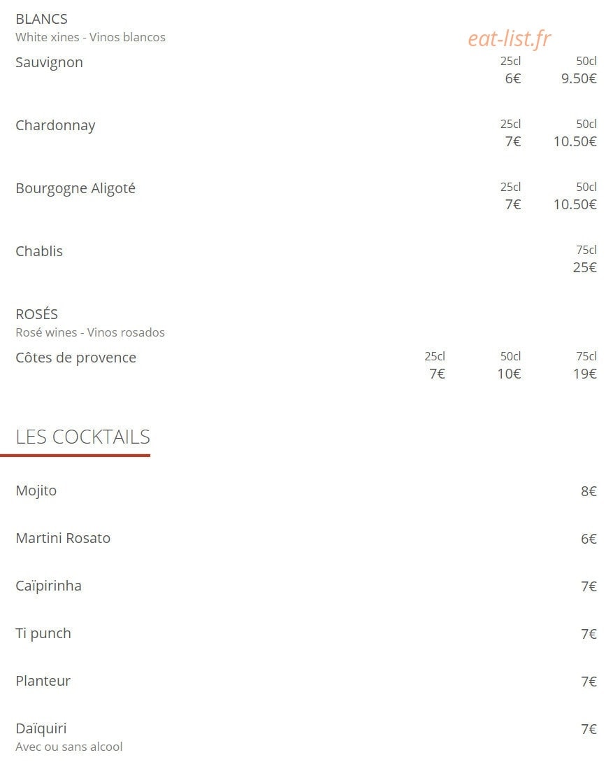 Café du théâtre — carte page 12
