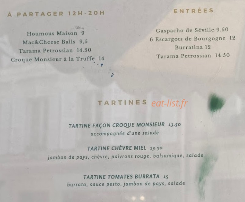 Café Père Tanguy — carte page 1