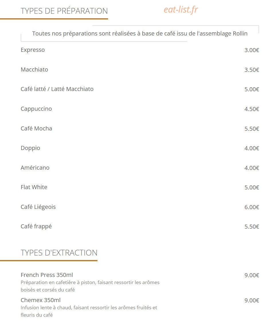 Café Rollin — carte page 3