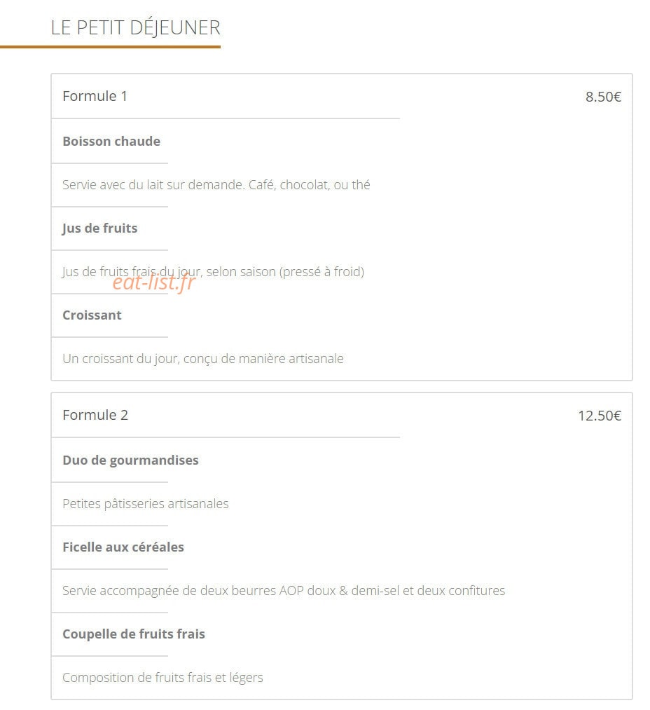 Café Rollin — carte page 1
