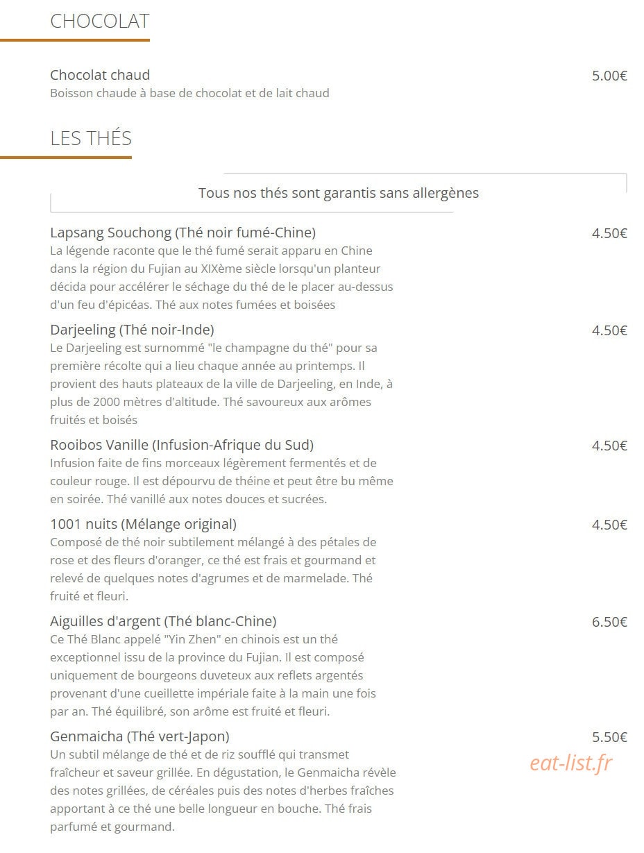 Café Rollin — carte page 4