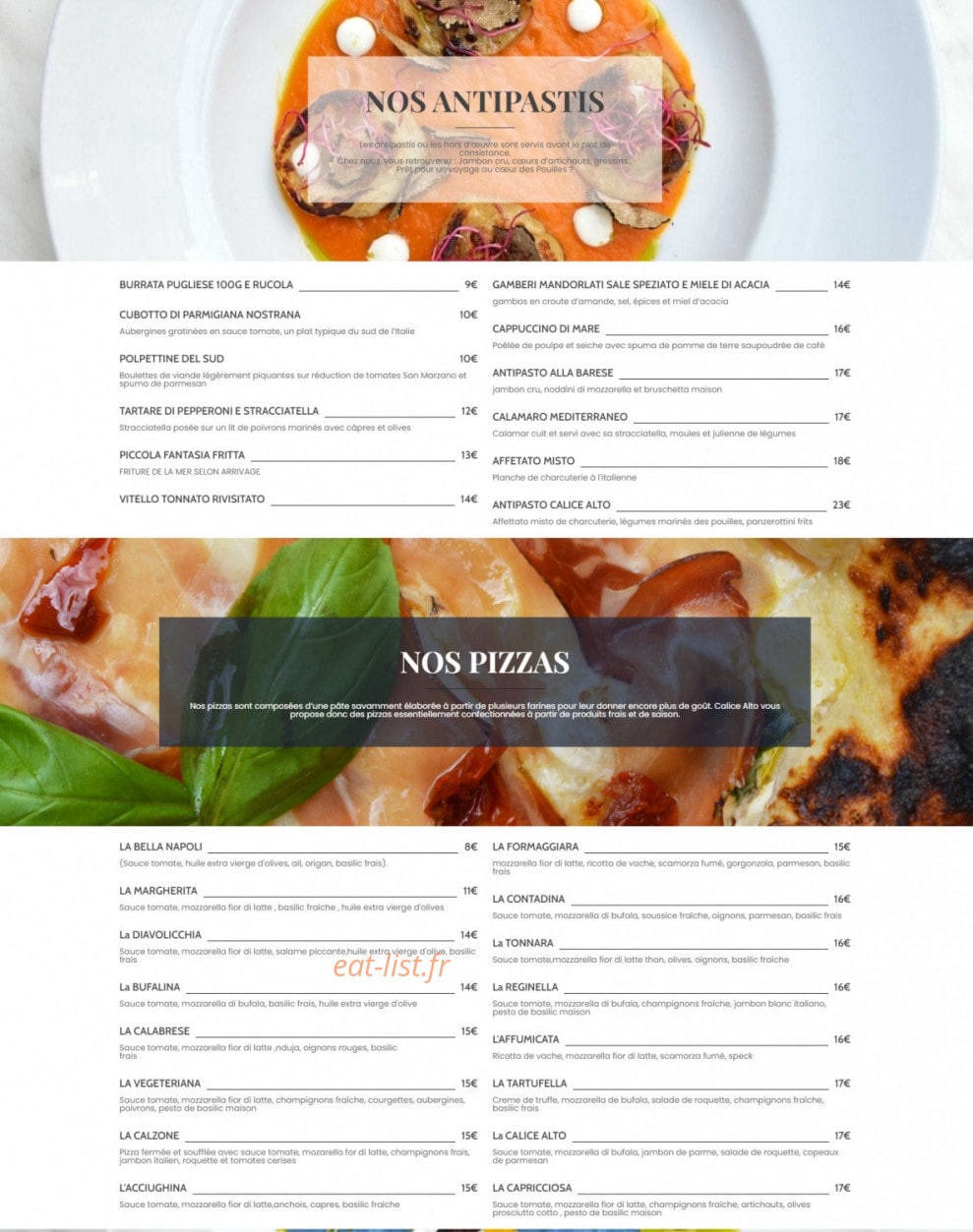 Calice Alto — carte page 1