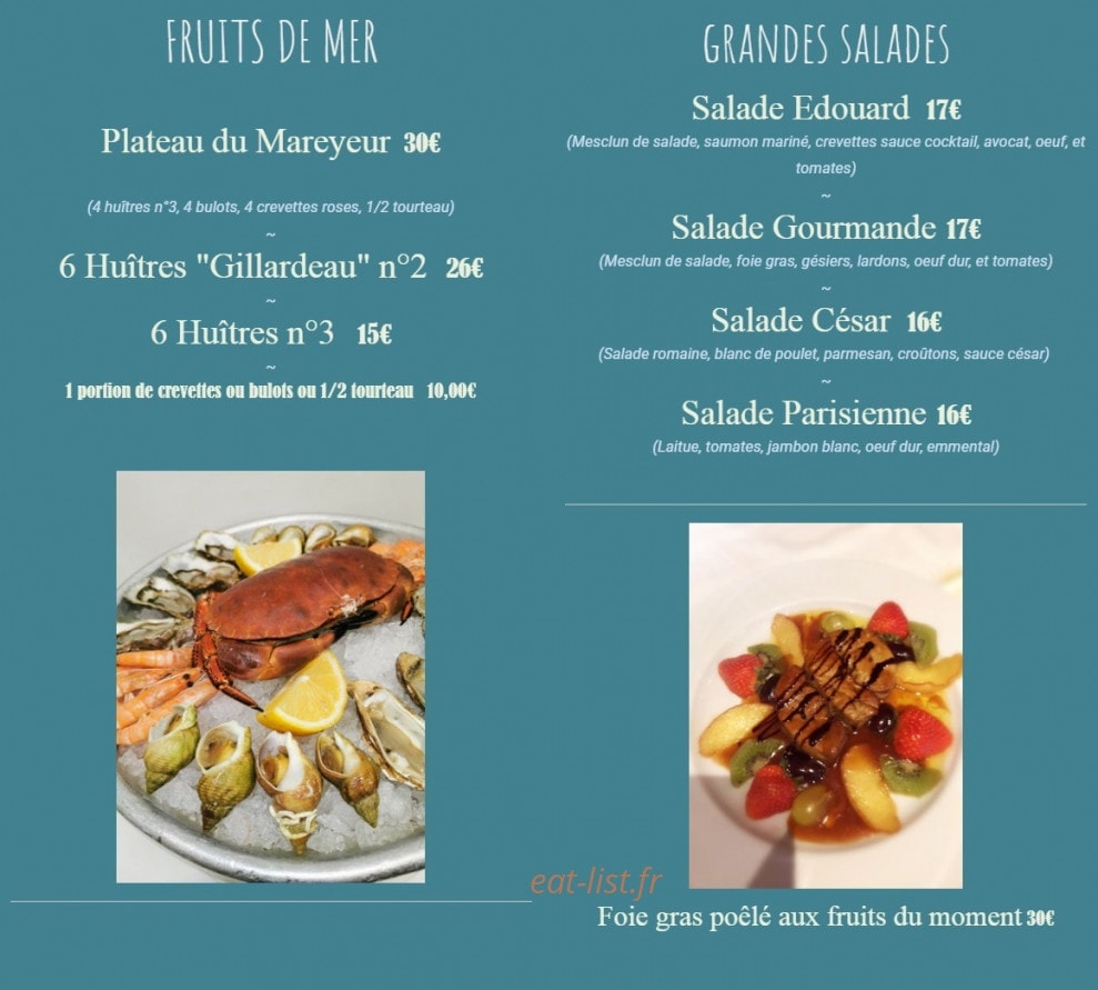 Chez Edouard — carte page 2