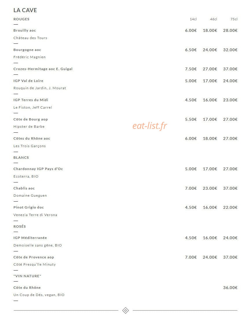 Chez Gustave — carte page 7
