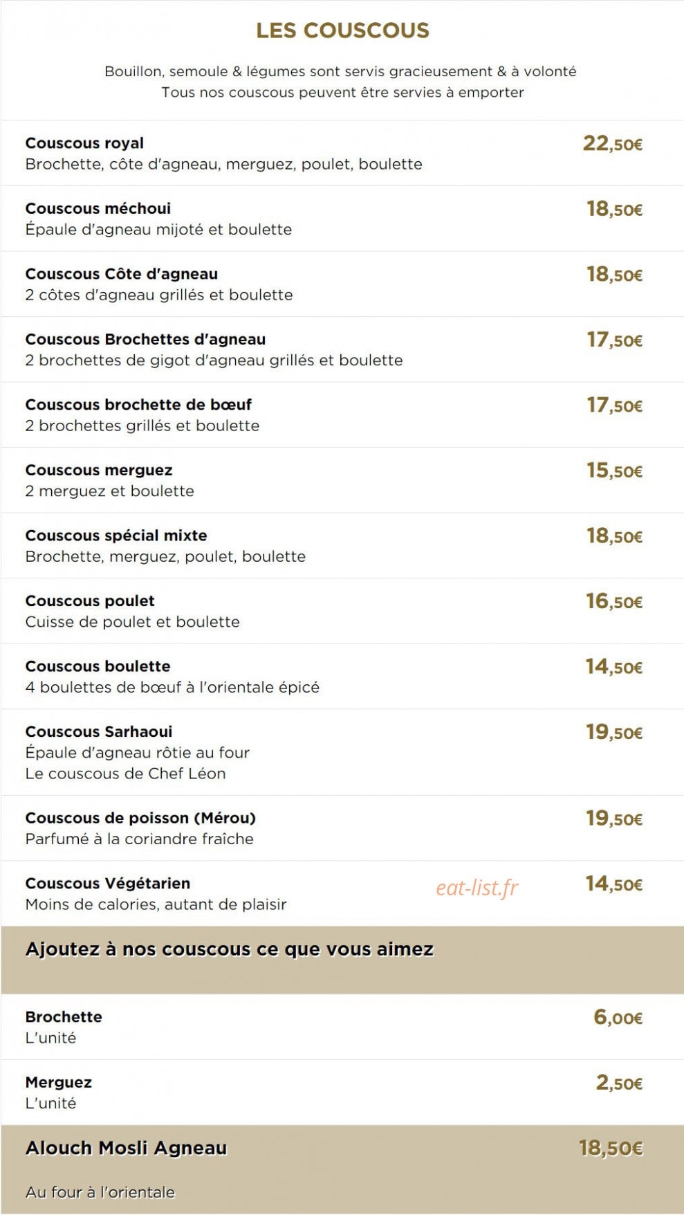 Chez Léon — carte page 2