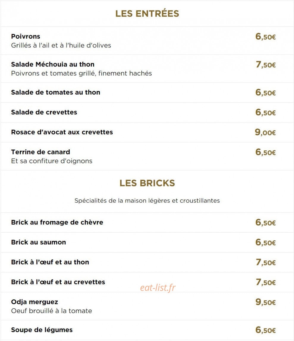 Chez Léon — carte page 1