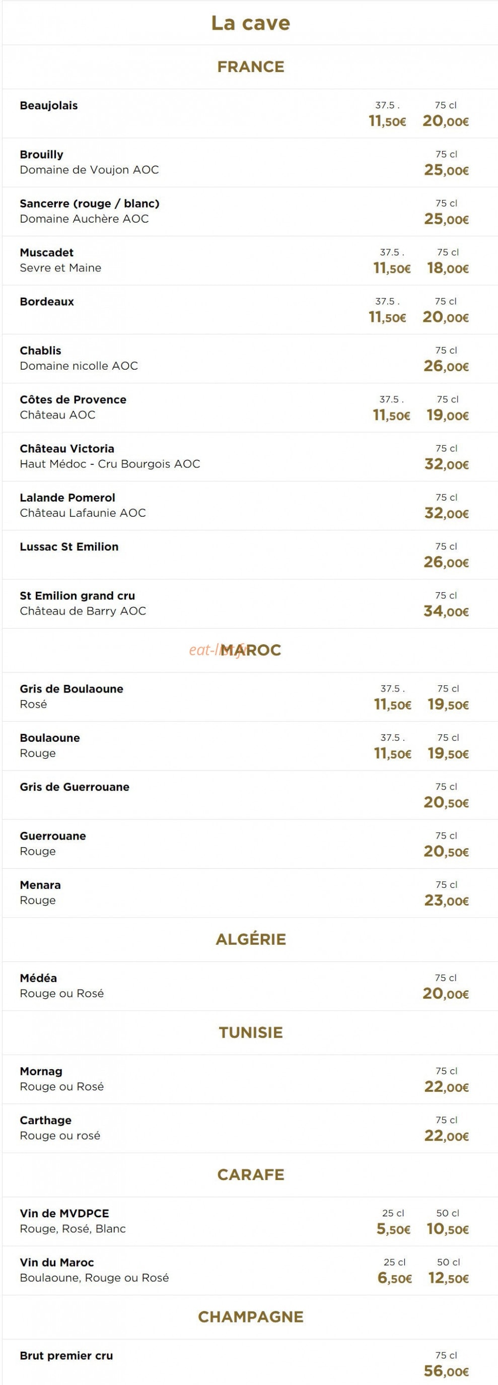 Chez Léon — carte page 7