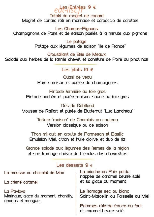 Chez Max & Nico — carte page 3