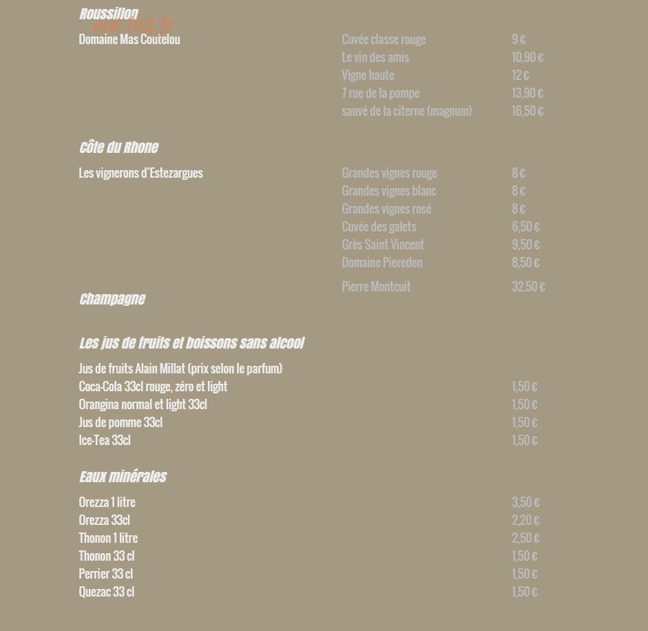 Chez Plume — carte page 5