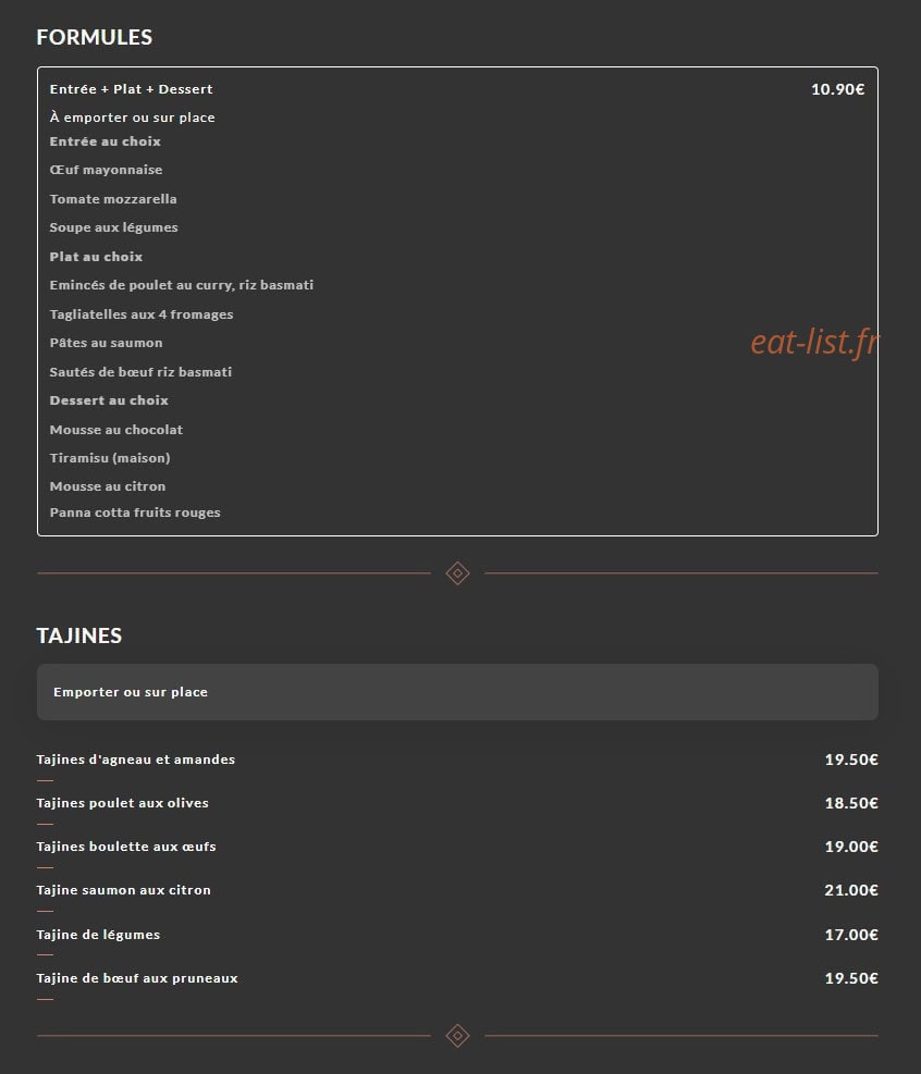 Chez Sab — carte page 3