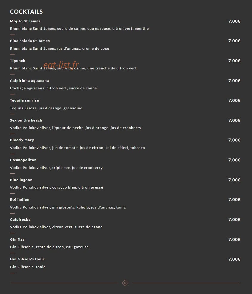 Chez Sab — carte page 7