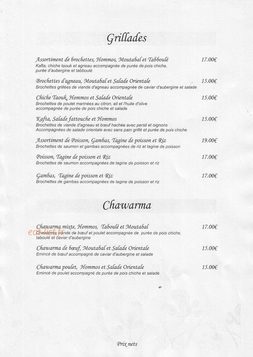 Chez Sofia — carte page 3