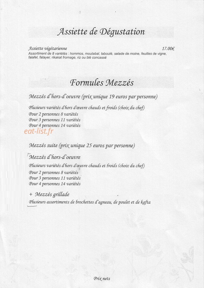 Chez Sofia — carte page 4