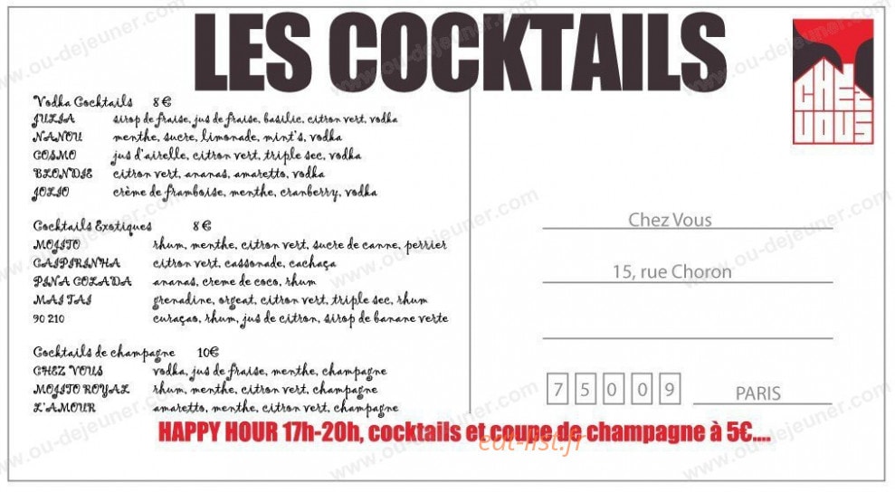 Chez Vous — carte page 3