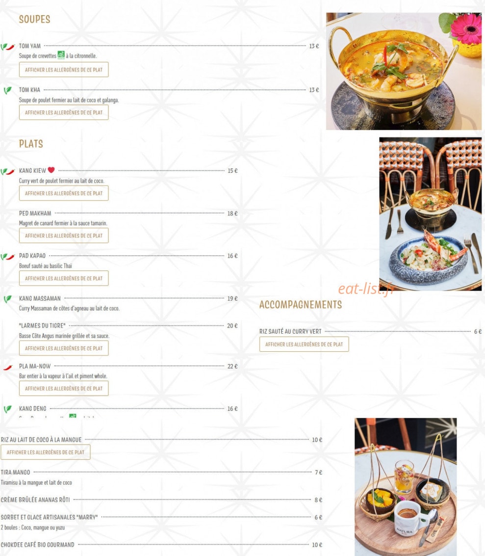 Chok Dee — carte page 2