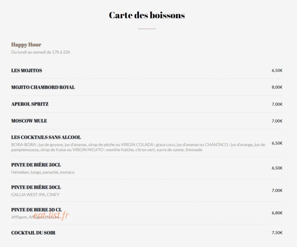 Corner Haussmann — carte page 7