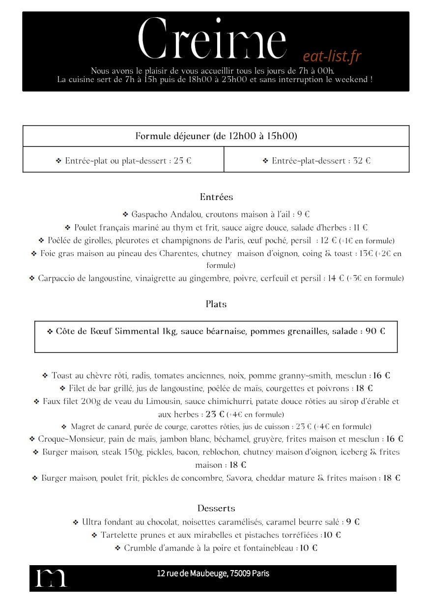 Creime — carte page 2