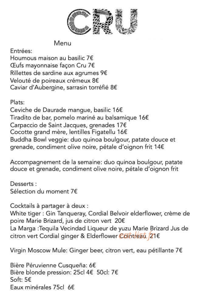 Cru — carte page 1