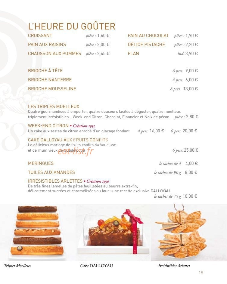 Dalloyau — carte page 8