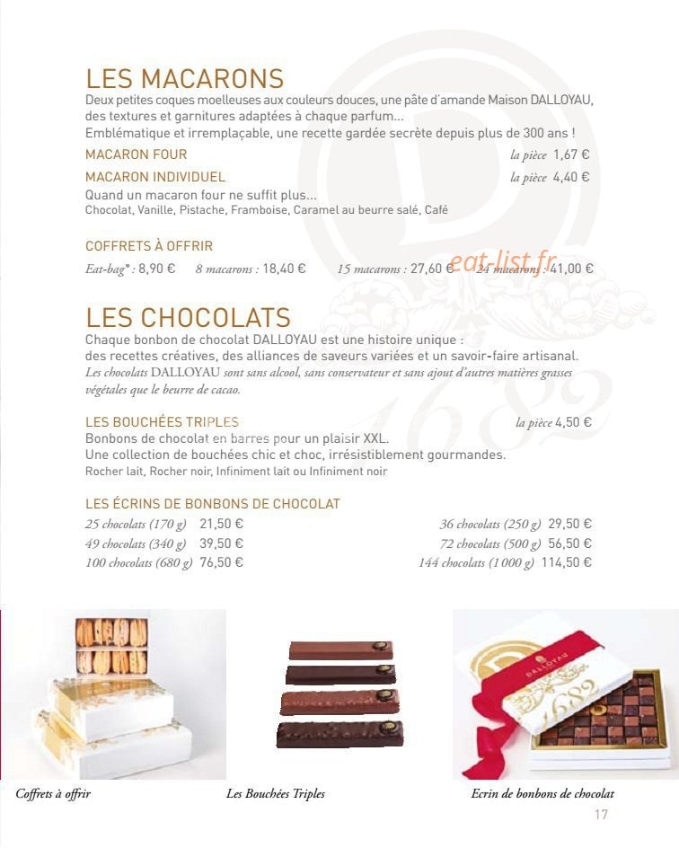 Dalloyau — carte page 4