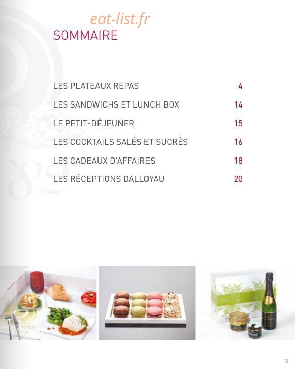 Dalloyau — carte page 15