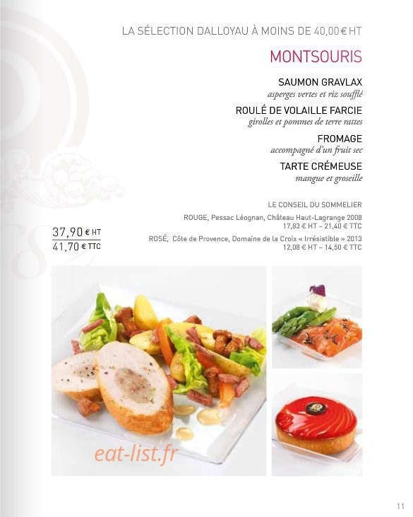 Dalloyau — carte page 21