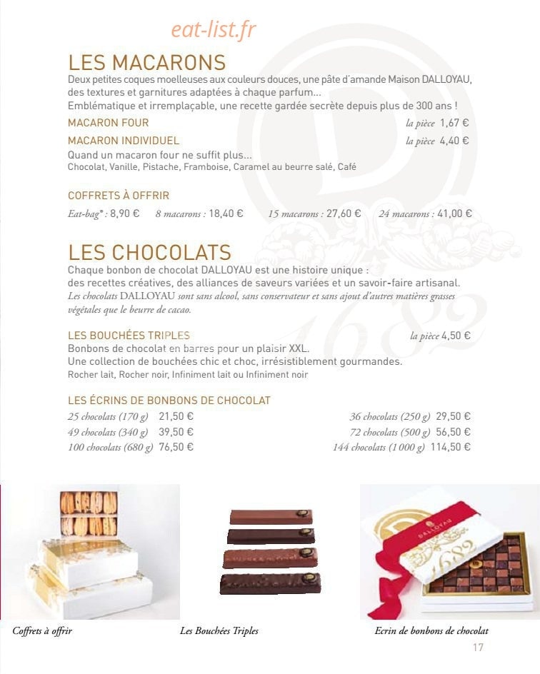 Dalloyau — carte page 9
