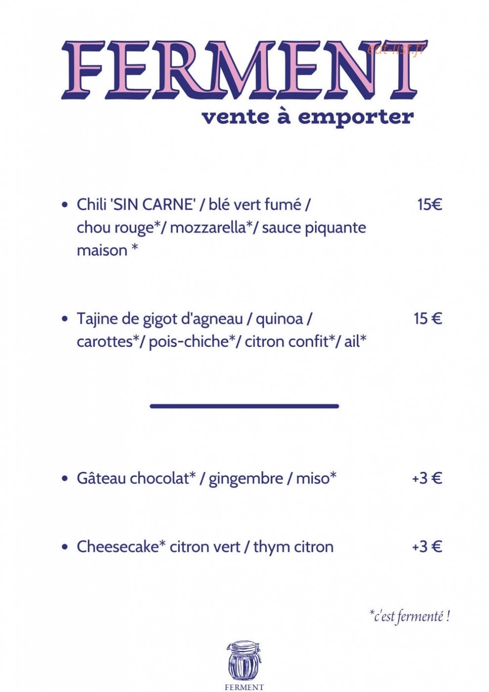 Ferment — carte page 1