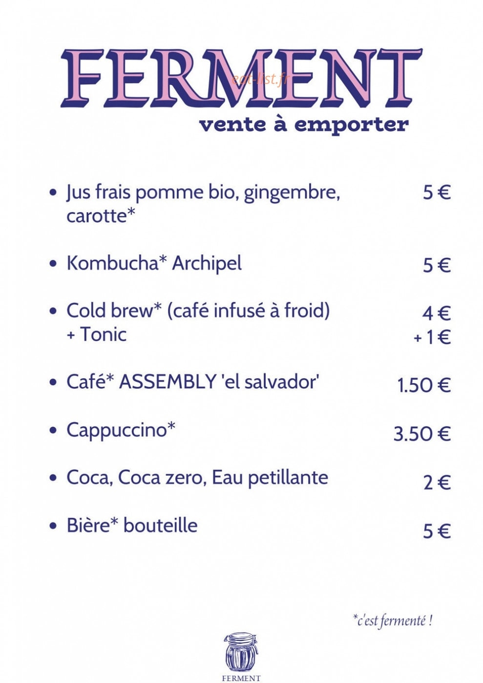 Ferment — carte page 2