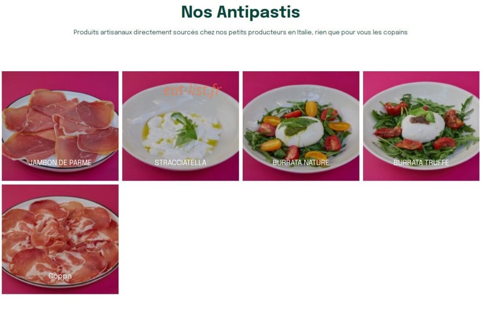 Focaccia Club — carte page 1