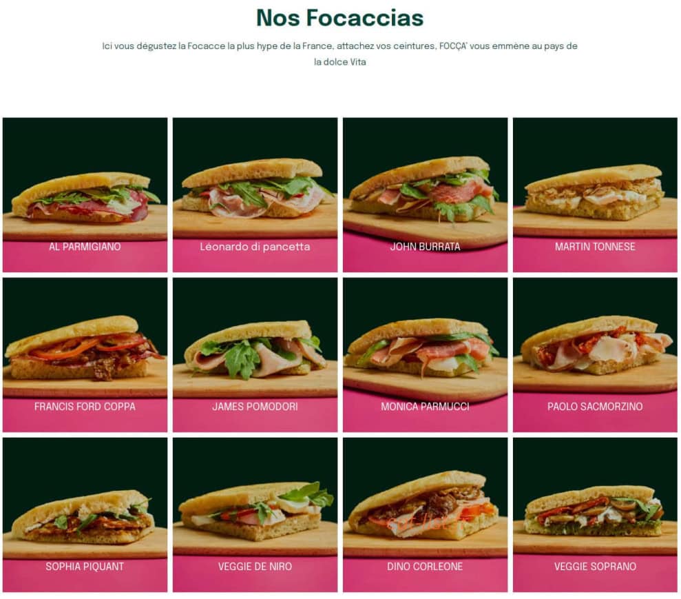 Focaccia Club — carte page 2