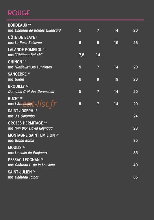 Folie's Café — carte page 6