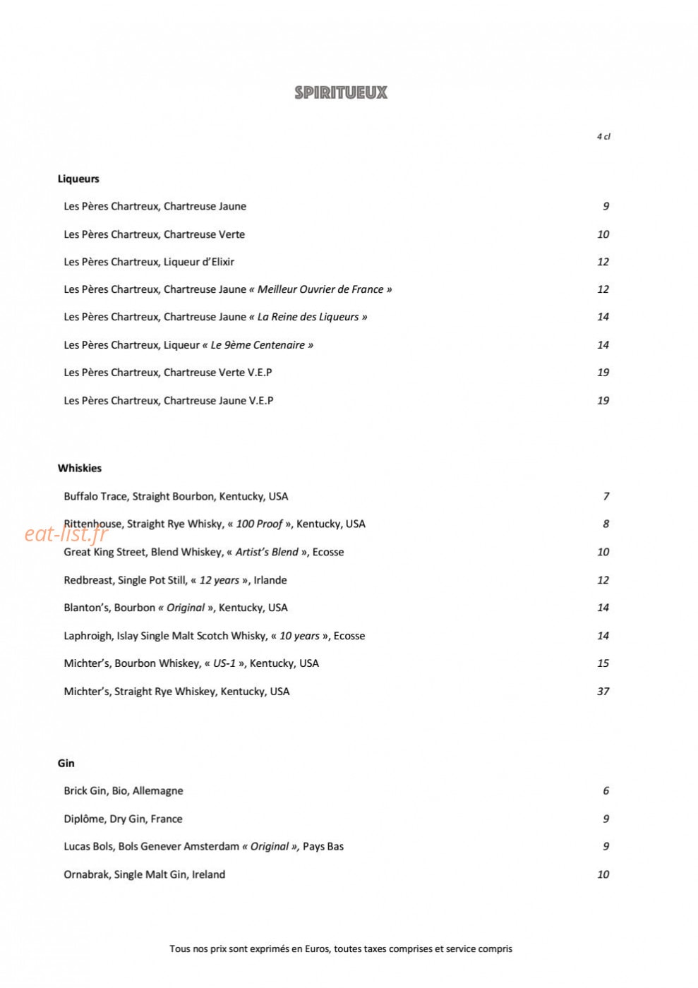 Frenchie Pigalle — carte page 12