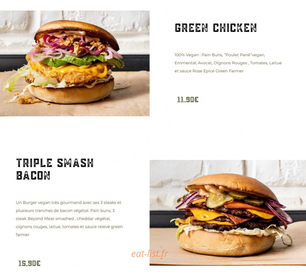 Green Farmer's — carte page 5