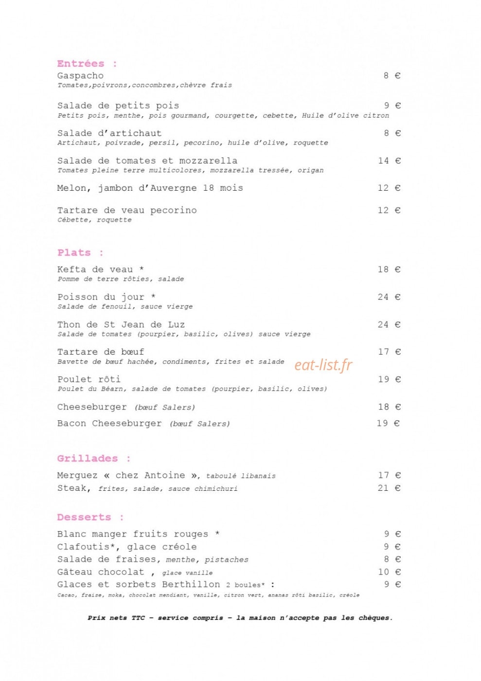 Hôtel Amour — carte page 4