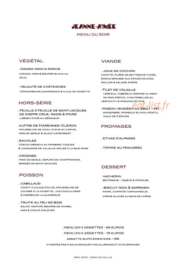 Jeanne-Aimée — carte page 2