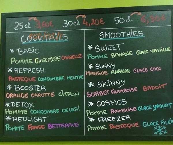 Juicy & Tasty — carte page 2