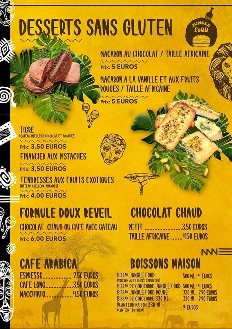 Jungle Food — carte page 2