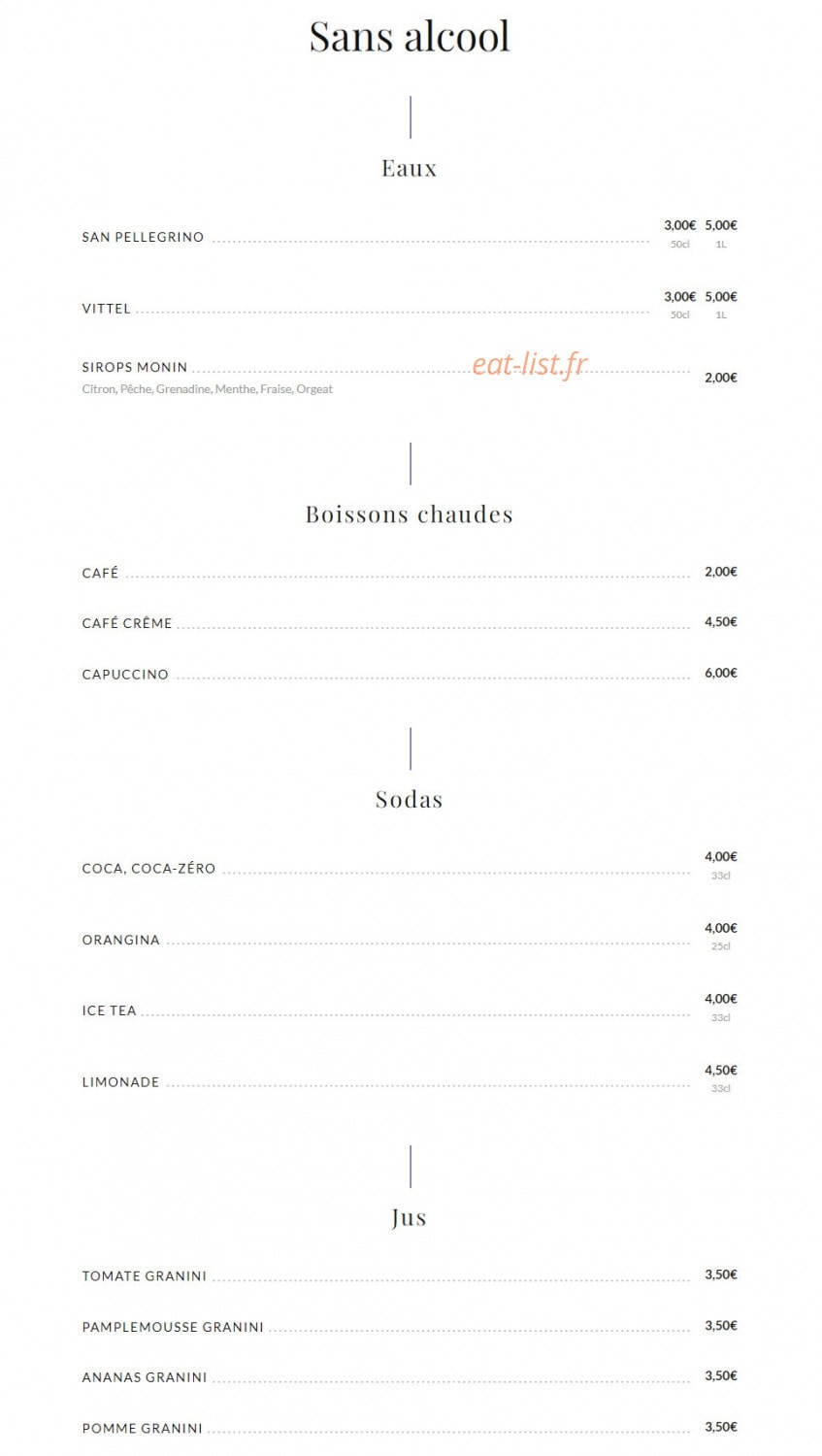 Kafé Jean — carte page 8