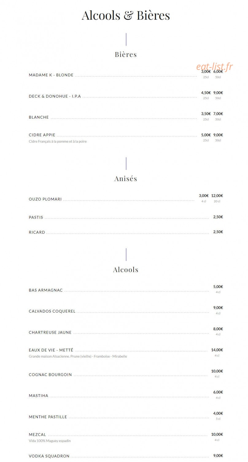 Kafé Jean — carte page 6